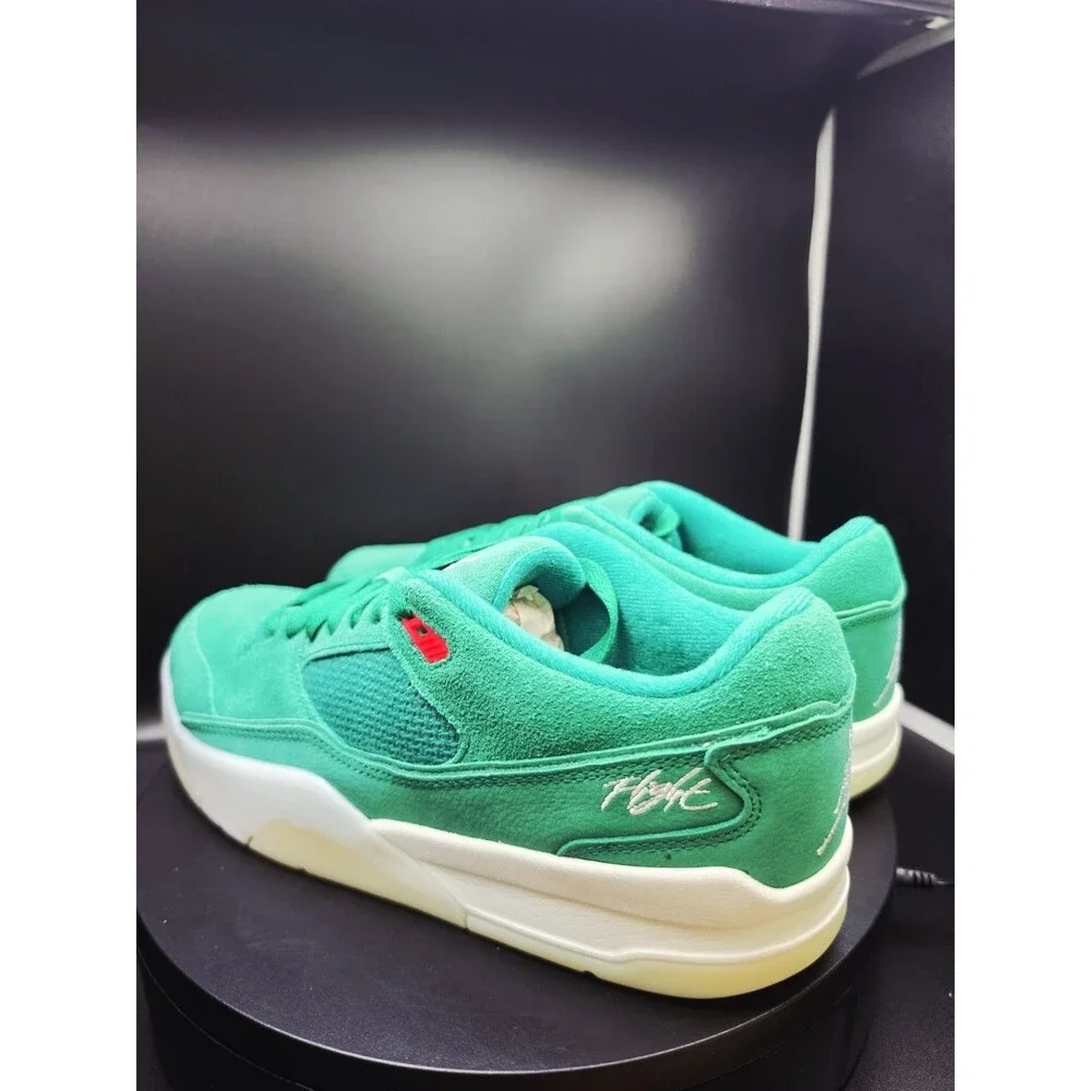 Jordan Flight Court Low Top Lace-Up Suede Sneaker Malachite/Sail US 10.5 MEN
